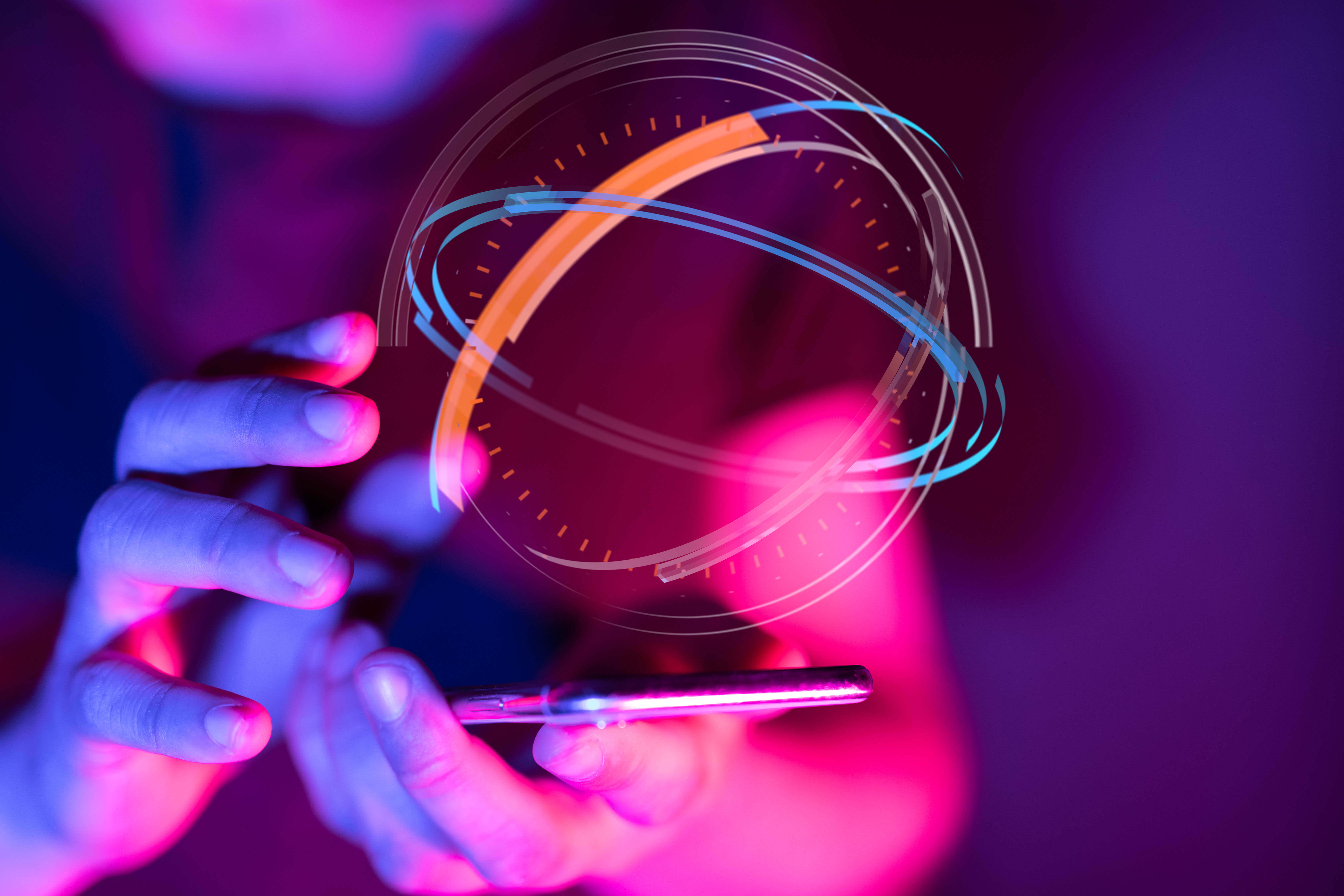 touching global network and data customer connection